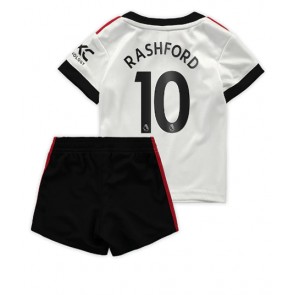 Manchester United Marcus Rashford #10 babykläder Bortatröja barn 2022-23 Korta ärmar (+ Korta byxor)
